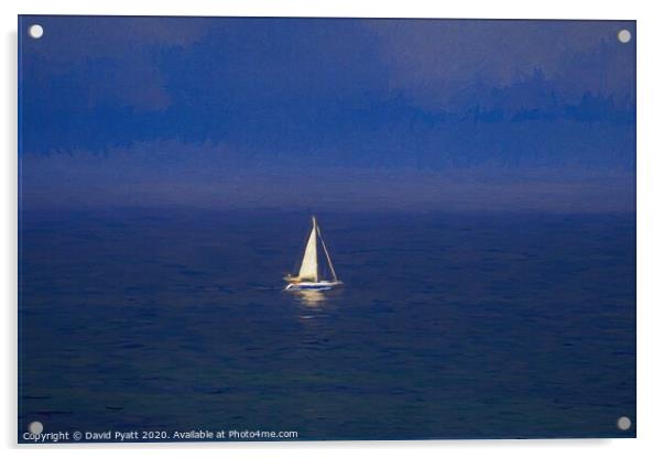 Mediterranean Yacht Art Acrylic by David Pyatt