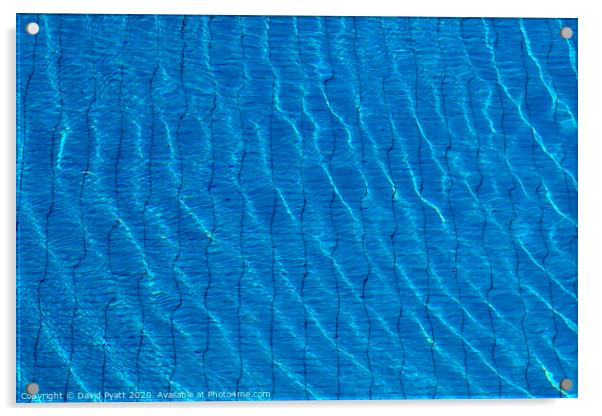 Clear Blue Water Acrylic by David Pyatt