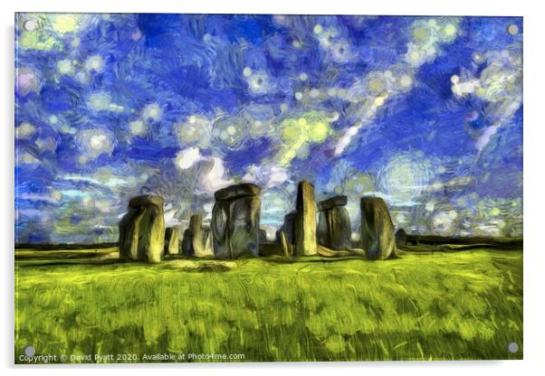 Stonehenge Art Acrylic by David Pyatt