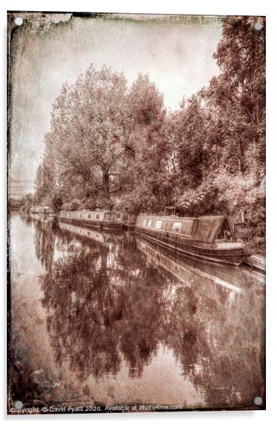 Grand Union Canal Vintage Acrylic by David Pyatt