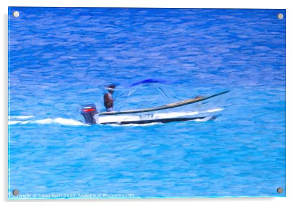 Barbados Holiday Art  Acrylic by David Pyatt