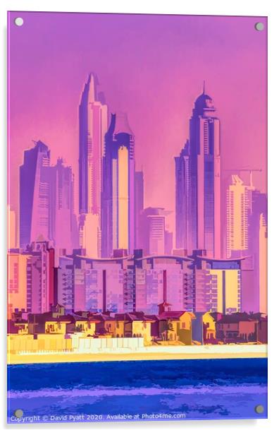 Architecture Of Dubai Art Acrylic by David Pyatt