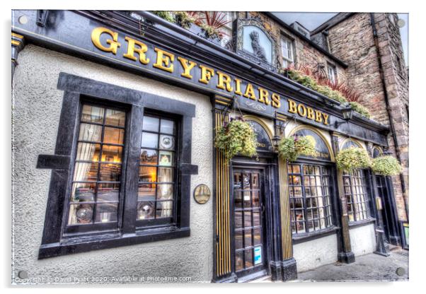 Greyfriars Bobby Pub  Acrylic by David Pyatt