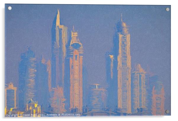 Architecture Of Dubai Art Acrylic by David Pyatt