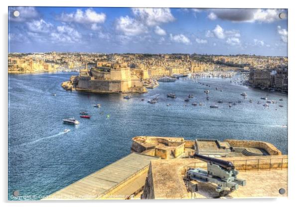  Valletta Harbour Malta Acrylic by David Pyatt