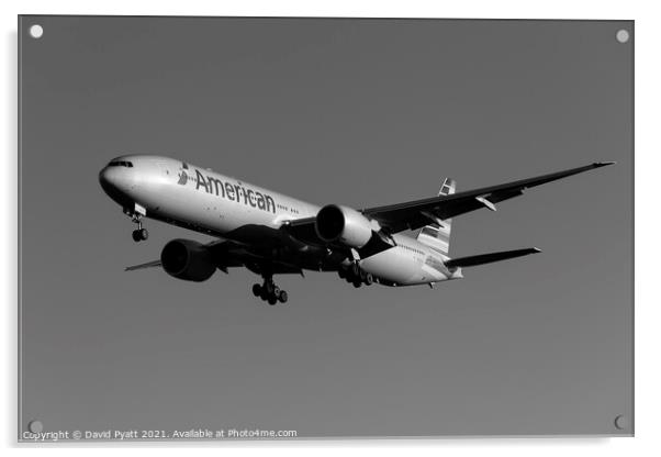 American Airlines Boeing 777-323      Acrylic by David Pyatt