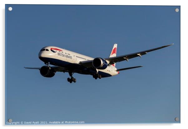 British Airways Boeing 787-8            Acrylic by David Pyatt