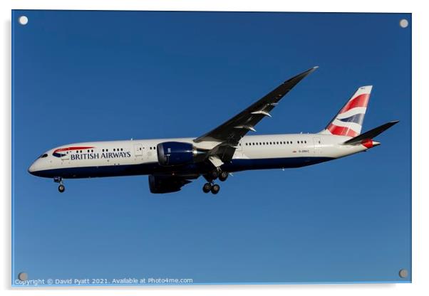 British Airways Boeing 787-8             Acrylic by David Pyatt