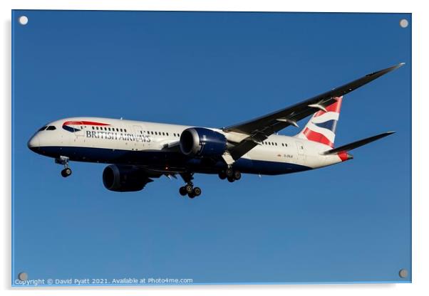 British Airways Boeing 787-8             Acrylic by David Pyatt