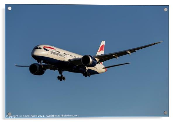 British Airways Boeing 787 Acrylic by David Pyatt