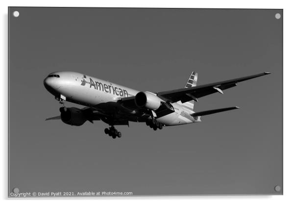 American Airlines Boeing 777-223          Acrylic by David Pyatt