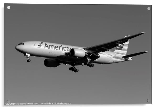 American Airlines Boeing 777  Acrylic by David Pyatt