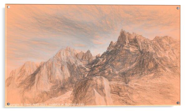  French Alps Panorama da Vinci Acrylic by David Pyatt