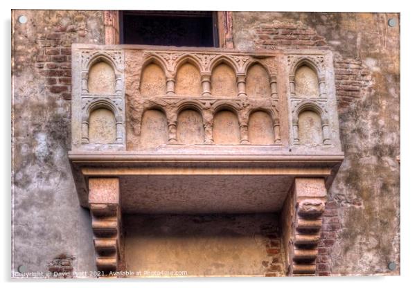 Romeo And Juliet's Balcony  Acrylic by David Pyatt