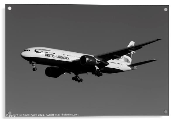 British Airways Boeing 777-236         Acrylic by David Pyatt