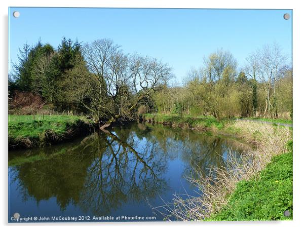 Bend in the River Lagan Acrylic by John McCoubrey