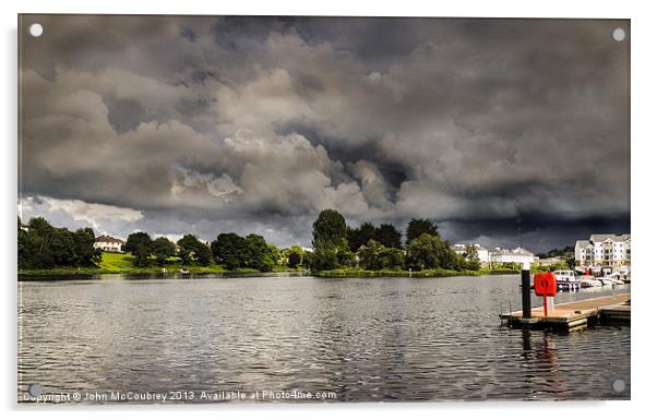 Storm Clouds at Enniskillen Acrylic by John McCoubrey
