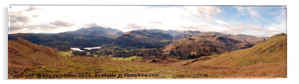 Langdale Panorama Acrylic by eric carpenter