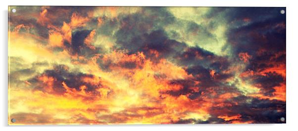 Sunset Storm Acrylic by Alex Hooker