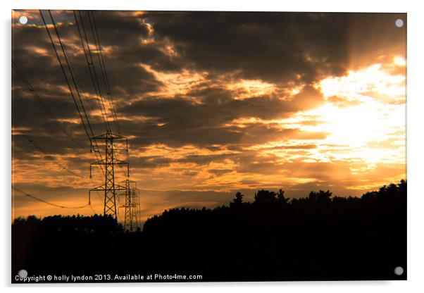 Sunset Pylon Acrylic by holly lyndon