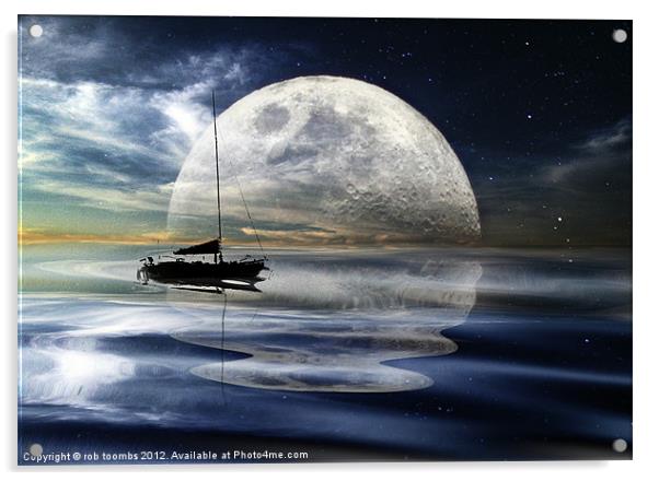 MOONLIGHT REFLECTIONS Acrylic by Rob Toombs