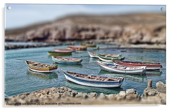 TOY BOATS Acrylic by Rob Toombs