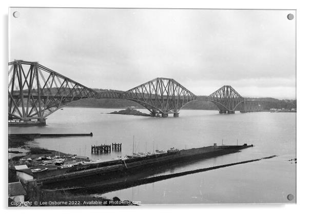 Forth Bridge from North Queensferry Acrylic by Lee Osborne