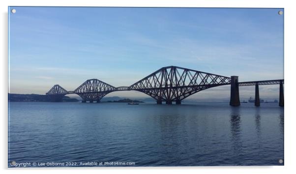 Forth Bridge, Winter Morning Acrylic by Lee Osborne