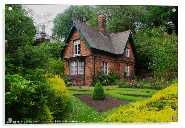 Gardener's Cottage, Princes Street Gardens, Edinburgh Acrylic by Lee Osborne