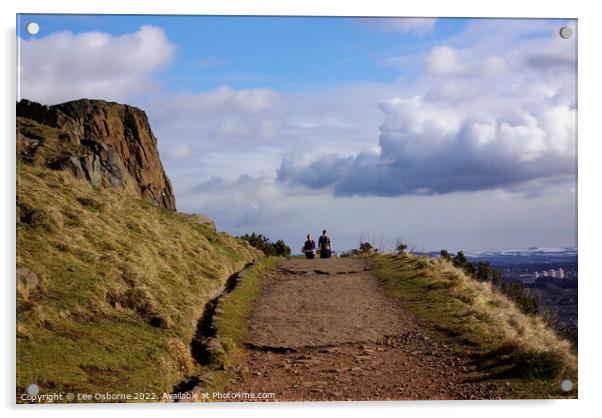 The Radical Road to Arthur's Seat Acrylic by Lee Osborne