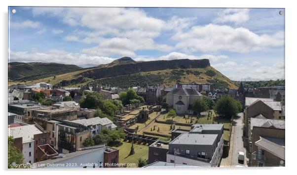 Arthur's Seat from Calton Hill, Edinburgh Acrylic by Lee Osborne