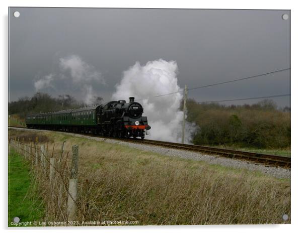 British Railways 4MT 80104, Swanage Railway Acrylic by Lee Osborne