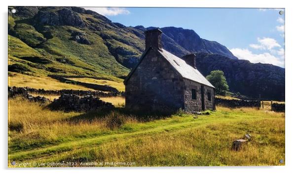 Glendhu Bothy, Highlands, Scotland Acrylic by Lee Osborne