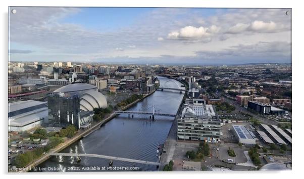 Glasgow Skyline Acrylic by Lee Osborne