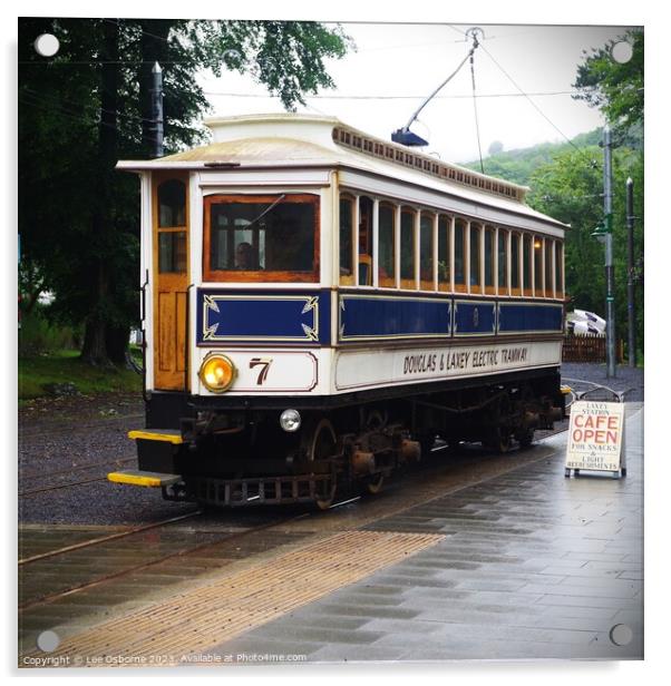 Manx Electric Railway Car Number 7, Laxey Acrylic by Lee Osborne