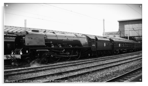 LMS Coronation Class 46233 Duchess of Sutherland, Carlisle Acrylic by Lee Osborne