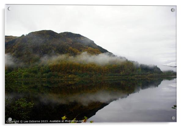 Reflections on Loch Lubnaig Acrylic by Lee Osborne