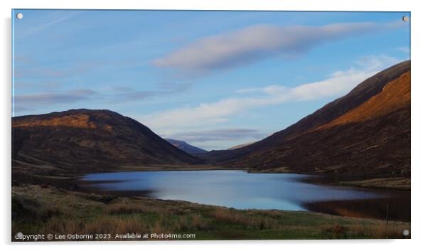 Loch Chiarain, Highlands Acrylic by Lee Osborne