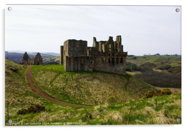 Crichton Castle, Midlothian, Scotland Acrylic by Lee Osborne