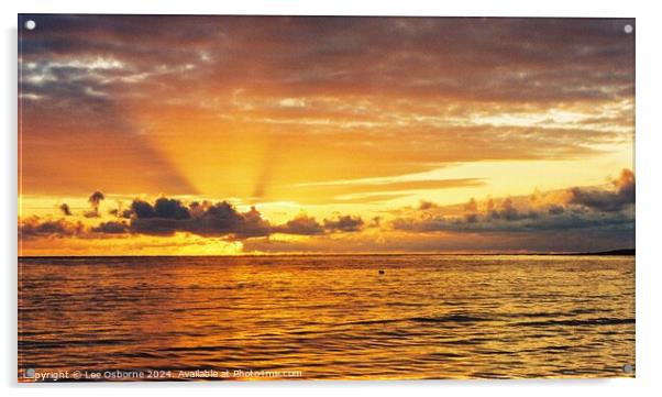 South Uist Sunset 2 Acrylic by Lee Osborne