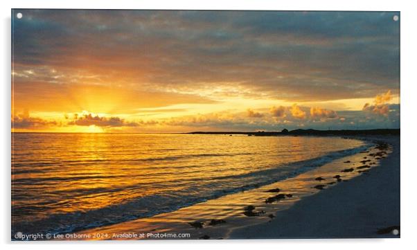South Uist Sunset 4 Acrylic by Lee Osborne
