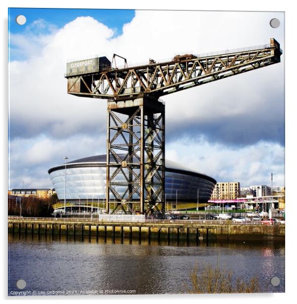 Glasgow - Hydro and Finnieston Crane  Acrylic by Lee Osborne