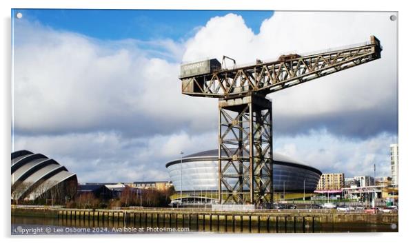 SEC, Hydro and Finnieston Crane, Glasgow Acrylic by Lee Osborne