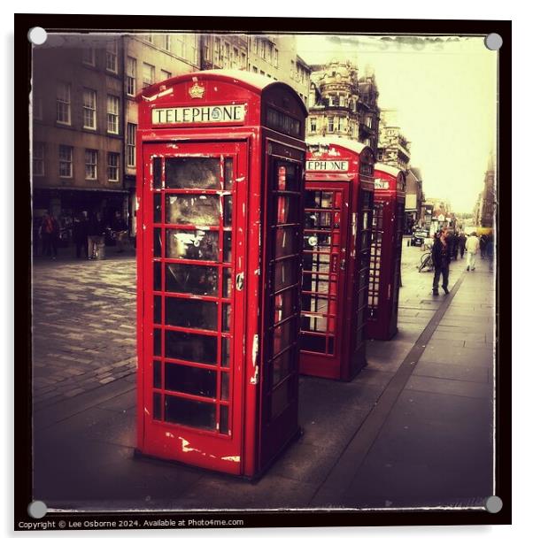 You May Telephone From Here (Royal Mile) 1 Acrylic by Lee Osborne