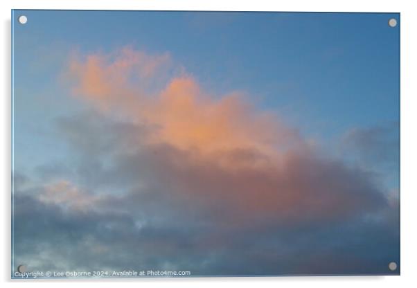 Evening Sky 4 Acrylic by Lee Osborne
