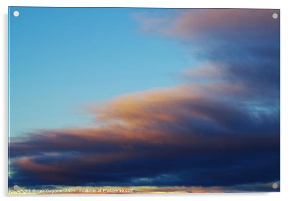 Evening Sky 5 Acrylic by Lee Osborne