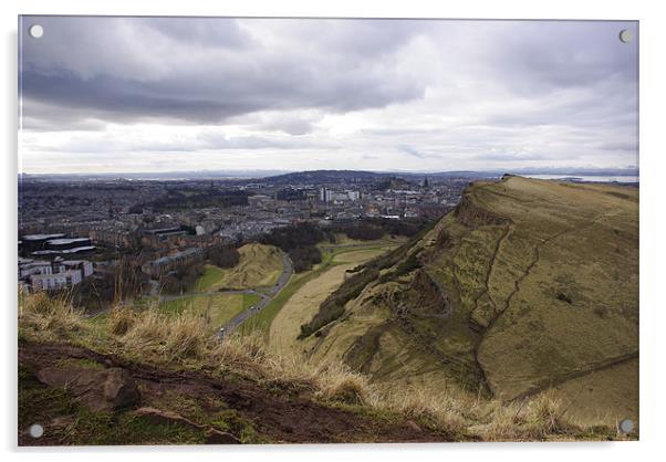 View from Arthur's Seat, Edinburgh Acrylic by Lee Osborne