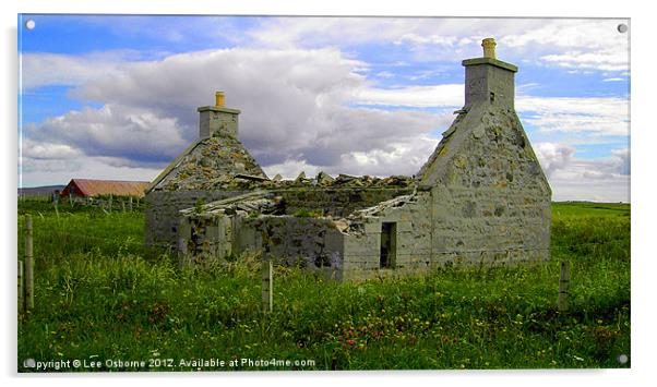 Ruins, North Uist, Scotland Acrylic by Lee Osborne