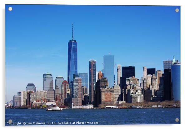 Manhattan Skyline Acrylic by Lee Osborne