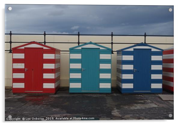Beach Huts, North Berwick Acrylic by Lee Osborne